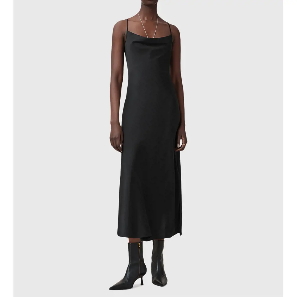 AllSaints Hadley Slim Fit Midi Slip Dress